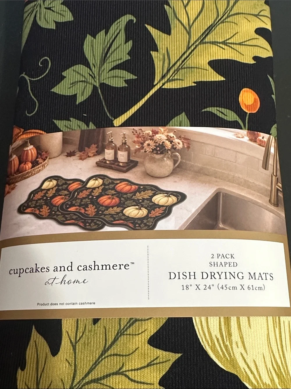 Cupcakes and cashmere fall pack 2 dish drying mats